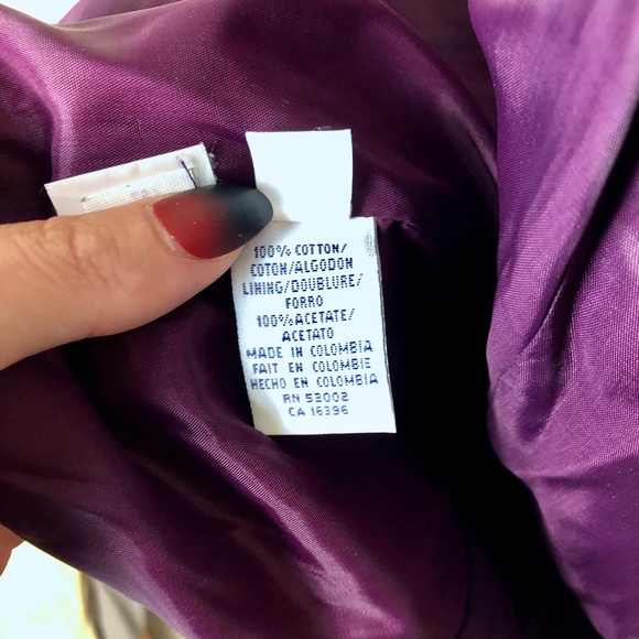 VINTAGE VELVET Double Breasted Jacket Purple MP - Picture 9 of 9